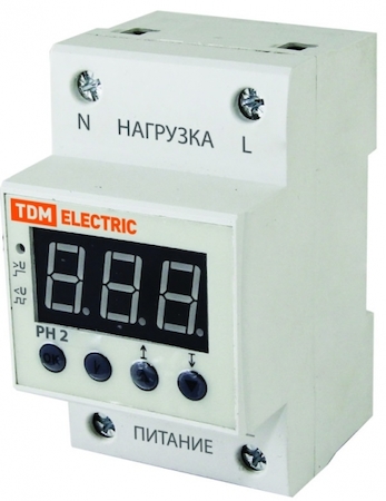 TDM ELECTRIC SQ1504-0015 Реле напряжения 1ф серии РН 2 40А-220В (LED-дисплей) TDM